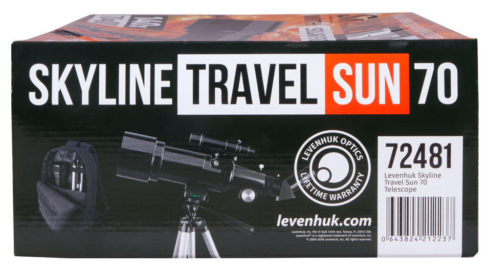 Телескоп Levenhuk Skyline Travel Sun 70 купить в Минске. Телескопы ...