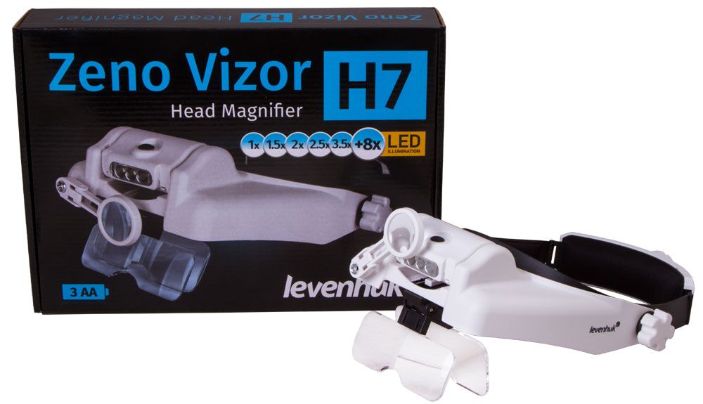 Лупа налобная Levenhuk Zeno Vizor H7, фото , изображение 10