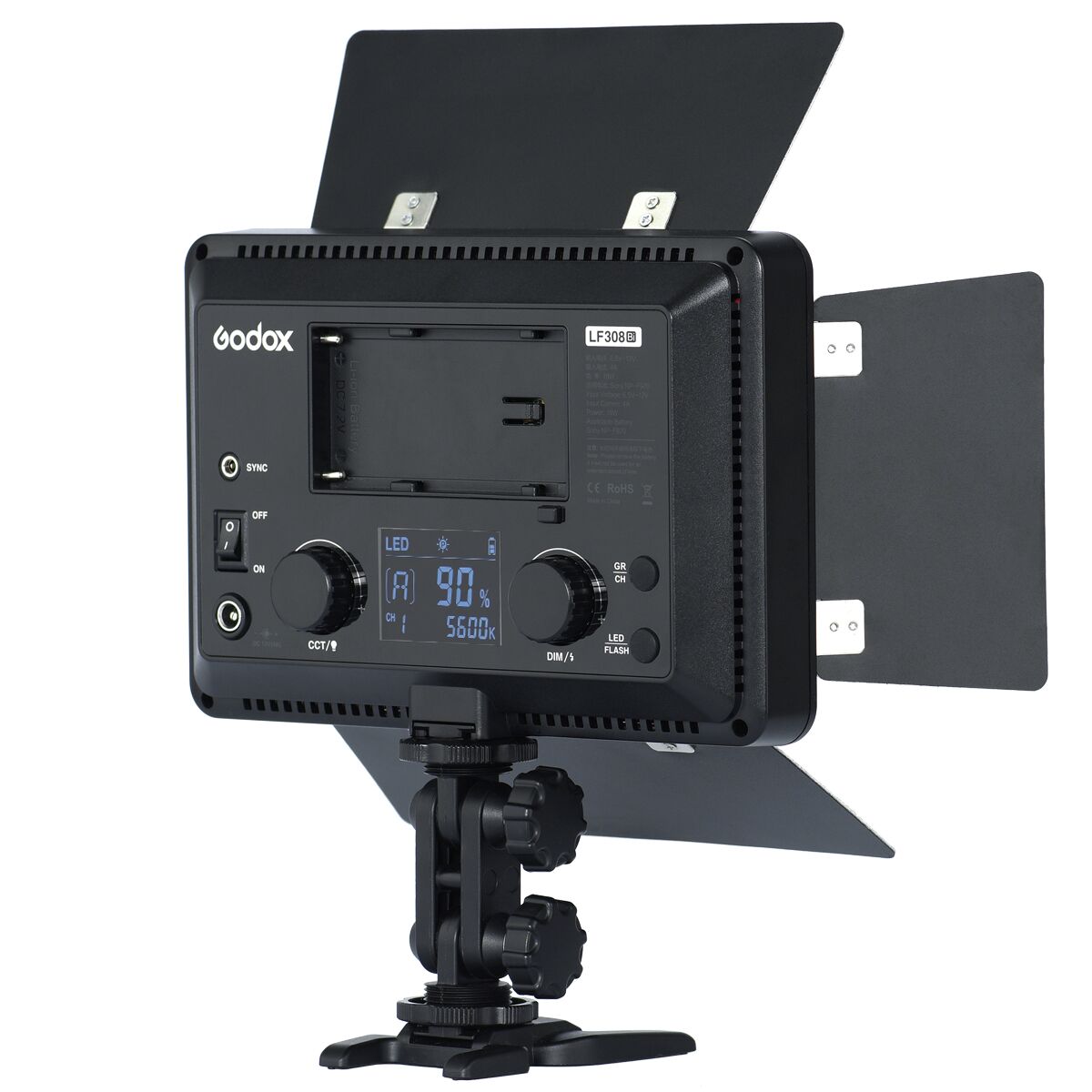 Осветитель светодиодный с функцией вспышки Godox LF308D накамерный, фото , изображение 2