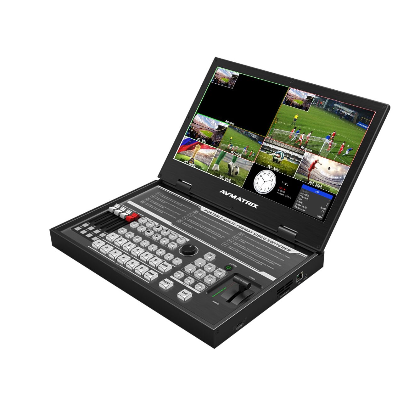 Видеомикшер AVMATRIX PVS0615U портативный 6CH SDI USB, фото 