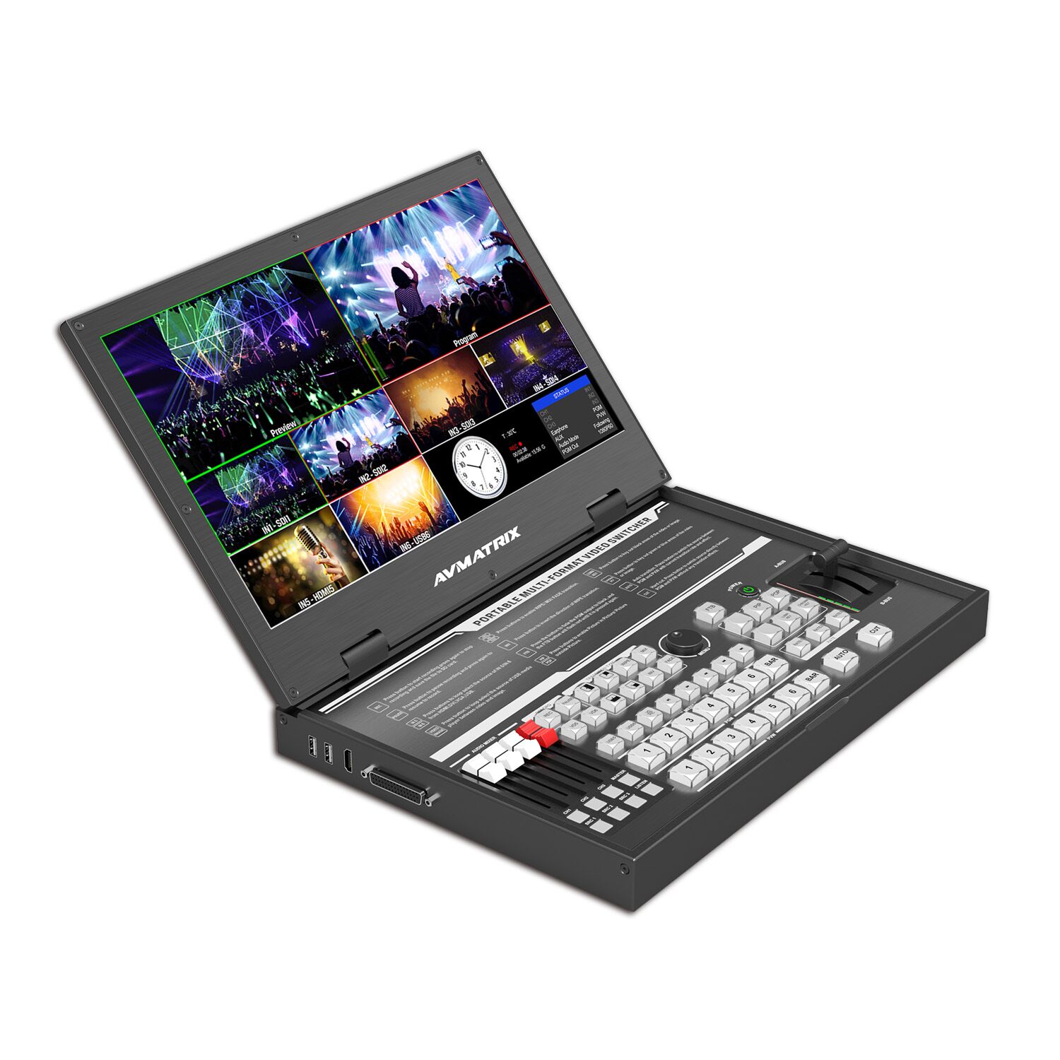 Видеомикшер AVMATRIX PVS0615U портативный 6CH SDI USB, фото , изображение 3
