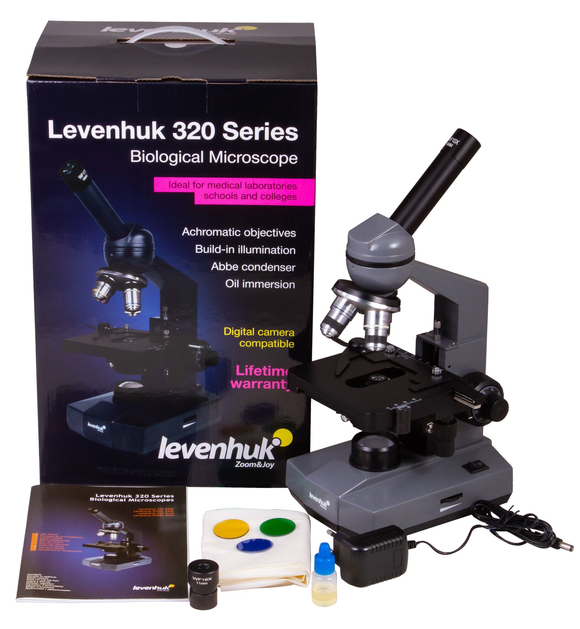Микроскоп Levenhuk 320 PLUS, монокулярный, фото , изображение 2