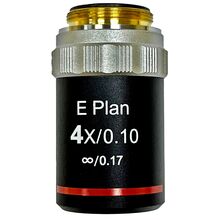 Объектив фазовый планахроматический Levenhuk 4x/0,10, беск/0,17, фото 