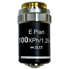 Объектив фазовый планахроматический Levenhuk 100x/1,25 Oil, беск/0,17, фото 