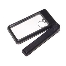 Лупа складная с подсветкой Veber 10050LA, 2x-4x, 100x50 мм, фото 