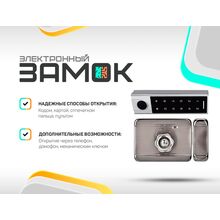 Беспроводной биометрический накладной замок Selock Bolt Bio с возможностью установки на уличной двери, калитки, воротах, фото 