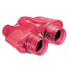 Бинокль детский Navir «Натуралист» 3,5x, прозрачный корпус, красный, с футляром, фото 