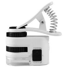 Микроскоп Kromatech 60x мини для смартфонов, с подсветкой (1 LED) и ультрафиолетом (TB10-60X), фото 