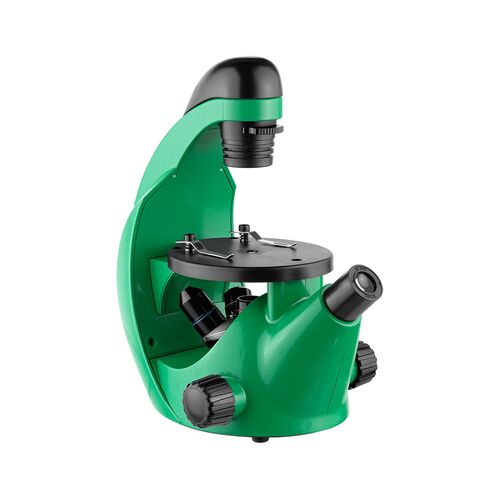 Микроскоп инвертированный Микромед «Эврика» 40–320х, лайм, Цвет: Лайм, фото 
