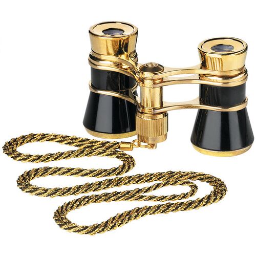 Бинокль театральный Eschenbach Glamour 3x25 Black, с цепочкой, фото 