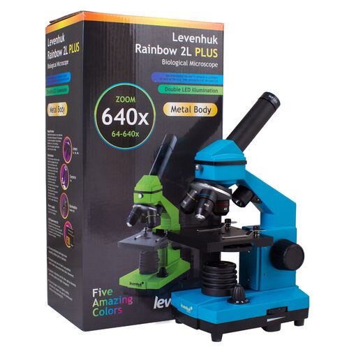Микроскоп Levenhuk Rainbow 2L PLUS Azure\Лазурь, Цвет: Лазурь, фото , изображение 16