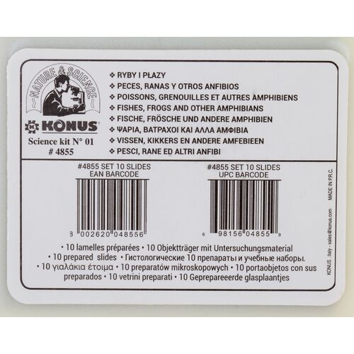 Набор микропрепаратов Konus 10: «Рыбы, лягушки и другие земноводные», фото , изображение 8