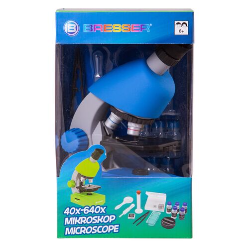 Микроскоп Bresser Junior 40x-640x, синий, Цвет: Синий, фото , изображение 12