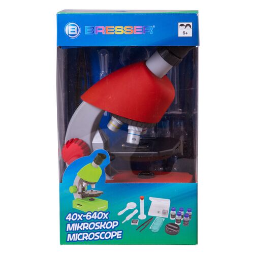 Микроскоп Bresser Junior 40x-640x, красный, Цвет: Красный, фото , изображение 12