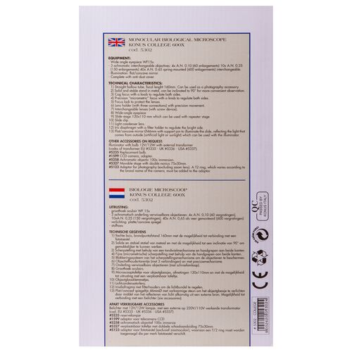 Микроскоп Konus College 600x, фото , изображение 16
