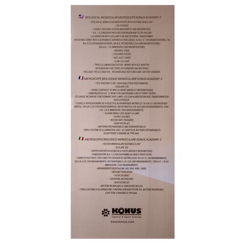 Микроскоп Konus Academy-2 1000x, фото , изображение 16