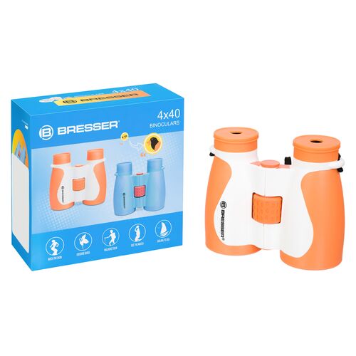 Бинокль детский Bresser Junior 4x40, оранжевый, фото , изображение 3