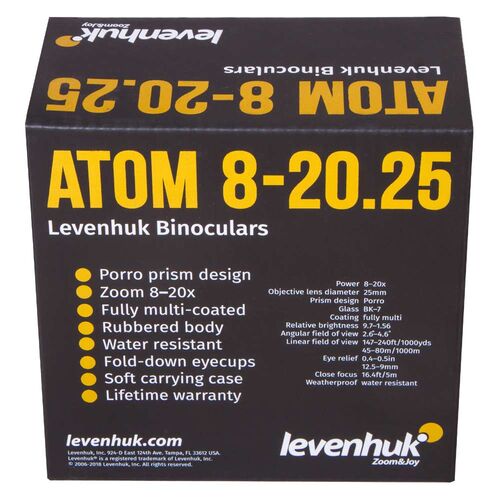 Бинокль Levenhuk Atom 8–20x25, фото , изображение 12