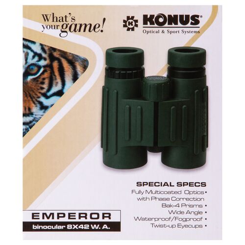 Бинокль Konus Emperor 8x42 WA Green, фото , изображение 15