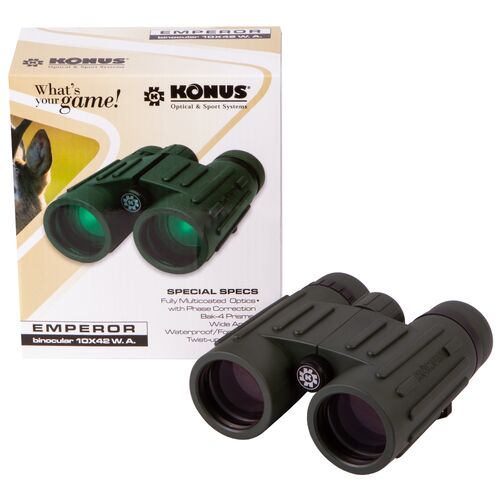Бинокль Konus Emperor 10x42 WA Green, фото , изображение 12