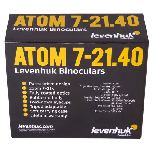Бинокль Levenhuk Atom 7–21x40, фото , изображение 12