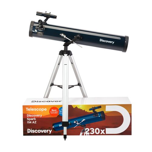 Телескоп Levenhuk Discovery Spark 114 AZ с книгой, фото , изображение 2
