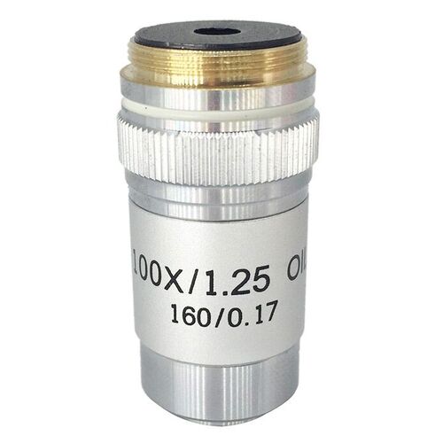 Объектив ахроматический 100x/1,25МИ 160/0,17 подпружиненный для микроскопов Биомед 3, 4, 5, фото 