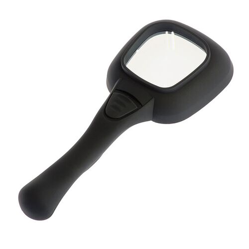 Лупа с ручкой и подсветкой Veber 600558, 3x, 52x52 мм, фото 