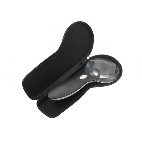 Лупа с ручкой и подсветкой Veber G-288-090, 3x-6x, 90 мм, фото , изображение 3