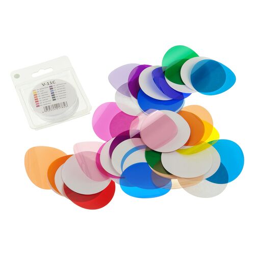 Набор цветных светофильтров Godox V-11C для круглой головки, фото , изображение 4