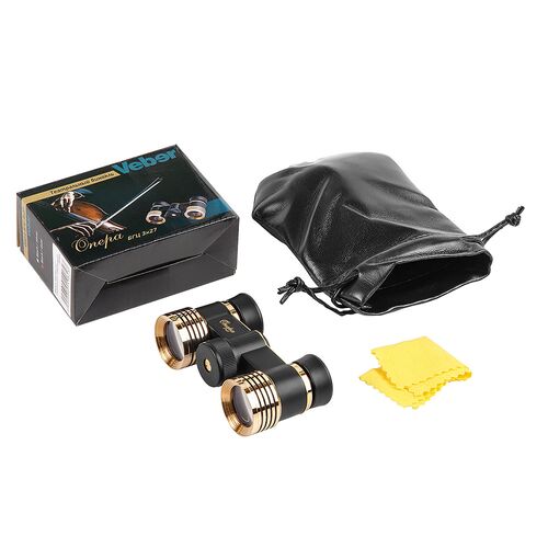 Бинокль Veber БГЦ 3*27 (черный/золото с фокусировкой), фото , изображение 6