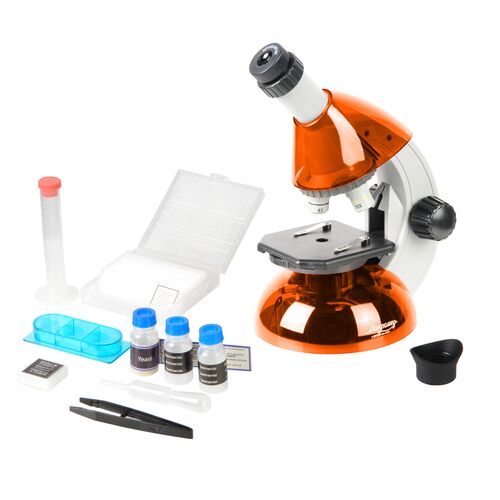 Микроскоп Микромед Атом 40x-640x (апельсин), Цвет: Апельсин, фото , изображение 7