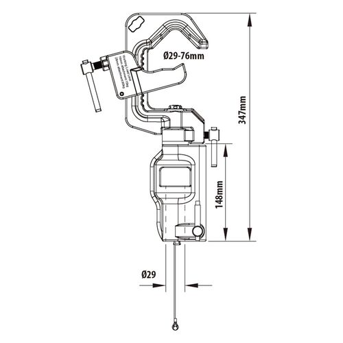 Зажим с головкой KUPO KCP-150 SWIVELING PIPE C CLAMP W/ UNIVERSAL HEAD, фото , изображение 5