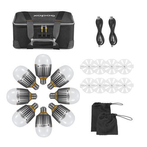 Комплект светодиодных ламп Godox Knowled C10R-K8 в кейсе, фото , изображение 3