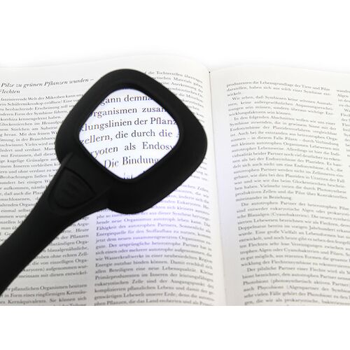 Лупа с ручкой и подсветкой Veber 600558, 3x, 52x52 мм, фото , изображение 3