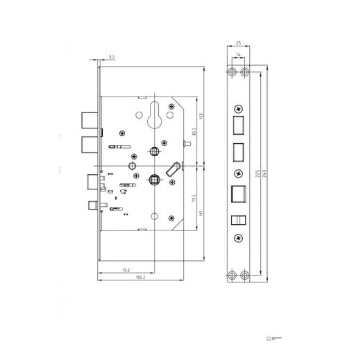 Электронный дверной замок с распознаванием лица SOLITY GP-6000BAK BLACK (Face ID), фото , изображение 5