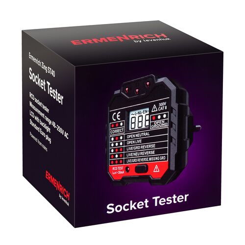 Тестер розеток Ermenrich Zing ST40, фото , изображение 4