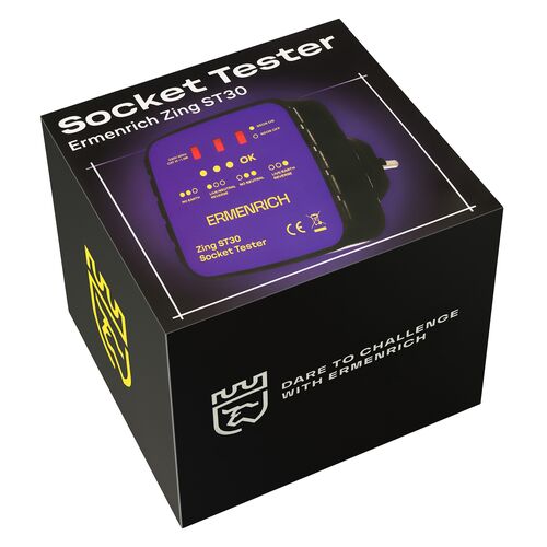 Тестер розеток Ermenrich Zing ST30 (фиолетовый), Цвет: Фиолетовый, фото , изображение 4