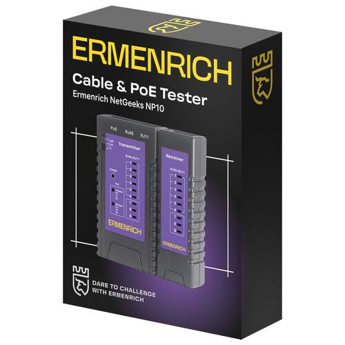 Кабельный тестер Ermenrich NetGeeks NP10 (фиолетовый), Цвет: Фиолетовый, фото , изображение 2