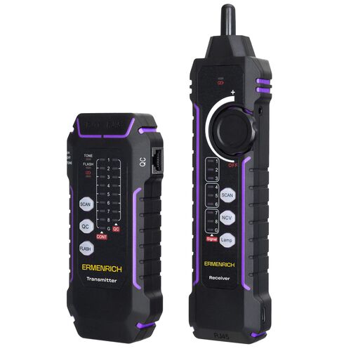 Кабельный тестер Ermenrich NetGeeks NP35 (фиолетовый), Цвет: Фиолетовый, фото 