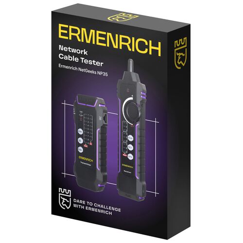 Кабельный тестер Ermenrich NetGeeks NP35 (фиолетовый), Цвет: Фиолетовый, фото , изображение 2