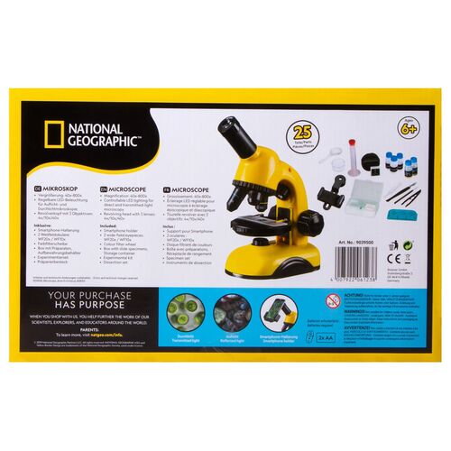 Bresser Микроскоп National Geographic 40x-800x с держателем для смартфона, фото , изображение 9