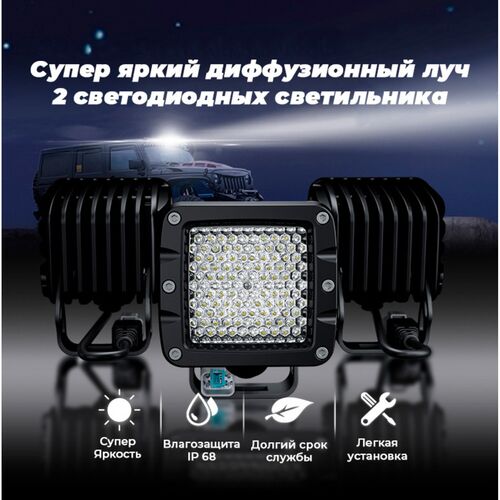 ALO-K-2-E4T Фара 9-36В, 40Вт, 3200Лм, Рабочий свет - белый свет, без проводки, фото , изображение 13