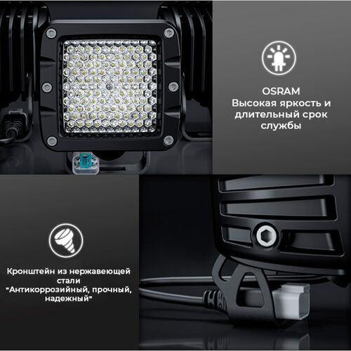 ALO-K-2-E4T Фара 9-36В, 40Вт, 3200Лм, Рабочий свет - белый свет, без проводки, фото , изображение 15