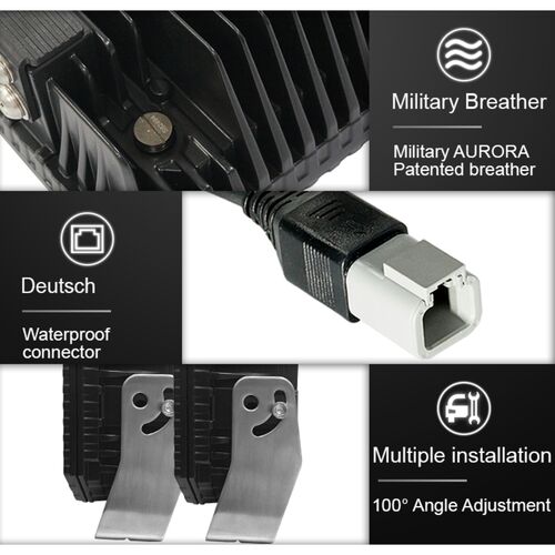 ALO-L-6-P7E7D1 Фара 9-36В, 100Вт, 7000Лм, Комбинированный свет - белый, фото , изображение 6