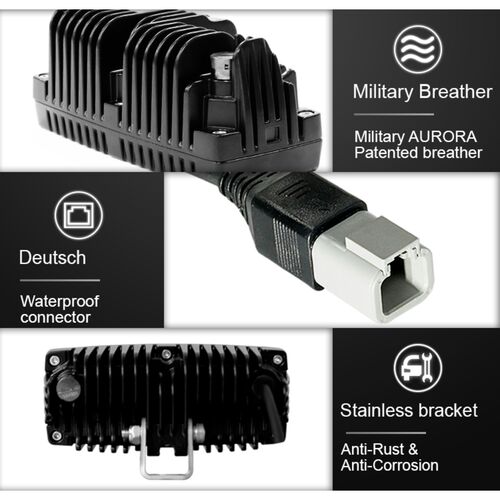 ALO-L-4-E13T Фара 9-36В, 40Вт, 3200Лм, Рабочий свет - белый свет, фото , изображение 4