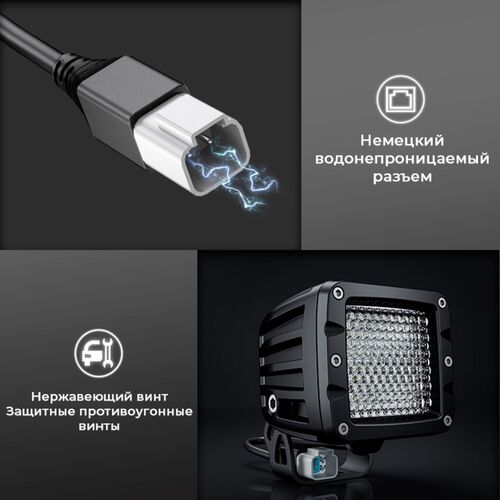 ALO-K-2-E4T Фара 9-36В, 40Вт, 3200Лм, Рабочий свет - белый свет, без проводки, фото , изображение 16