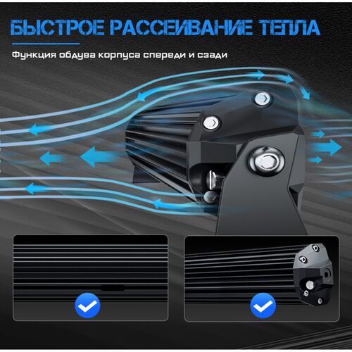 ALO-D6T-30-P23Q Балка 9-36В, 225Вт, 48000Лм, 6500K, 30", Комбинированный свет - белый, DRL-RGB, фото , изображение 11