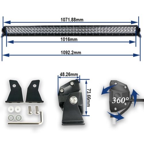 ALO-D5D1-40C Балка 9В-36В, 400Вт, 13146Лм, Комбинированный свет, Изогнутая, фото , изображение 4