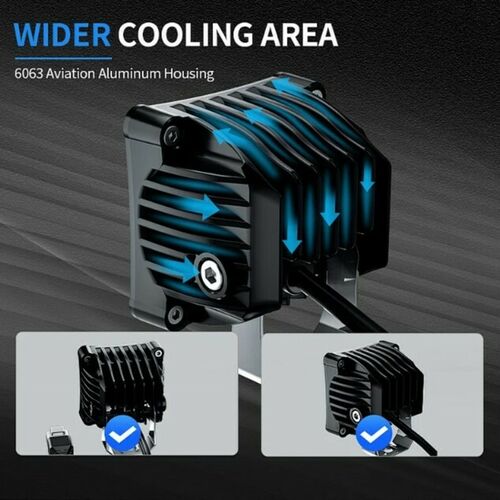 ALO-D3-2-P23 RGB APP Фара 9-36В, 30Вт, 6500K, светодиод 3570-RGB, 2 шт, фото , изображение 5